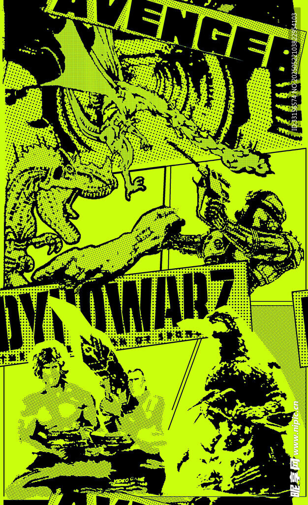 复古风漫威复仇者联盟插画