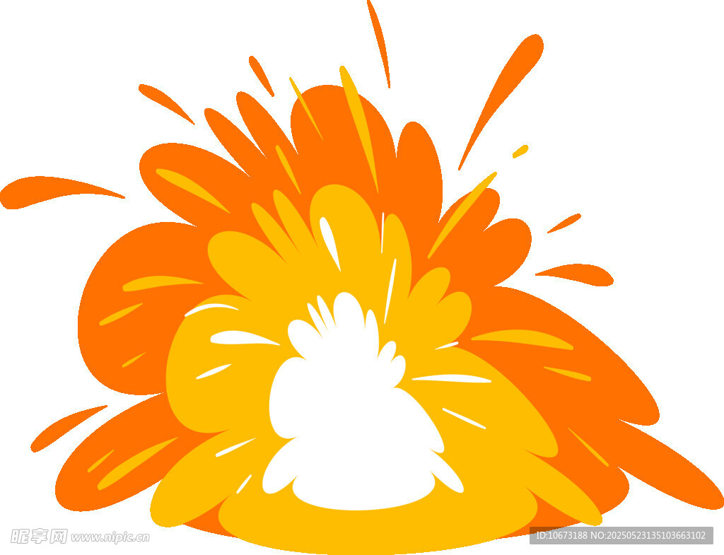 橙色爆炸特效图案