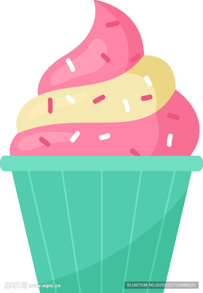 美味卡通纸杯蛋糕