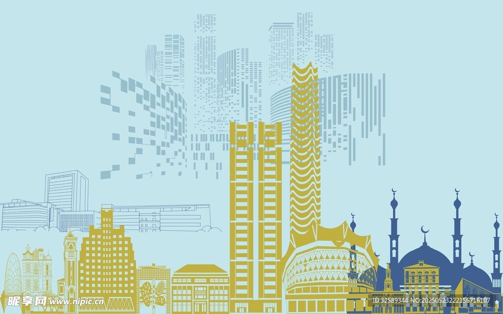 城市天际线与特色建筑