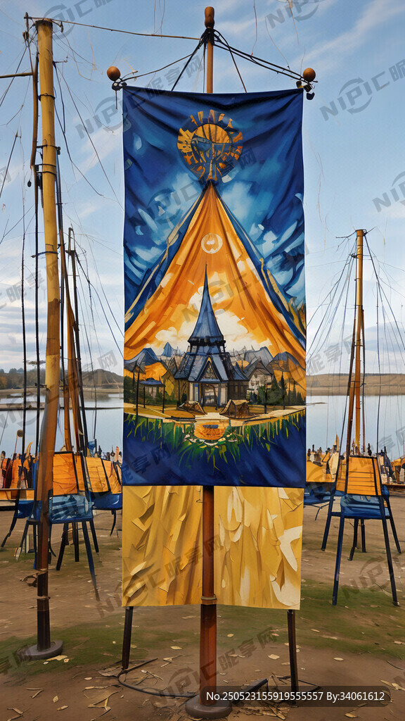 宣传吊旗 画室 16周年店庆