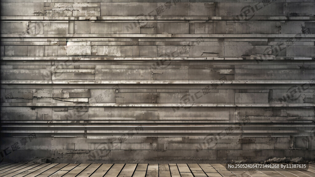 破旧水泥风砖墙