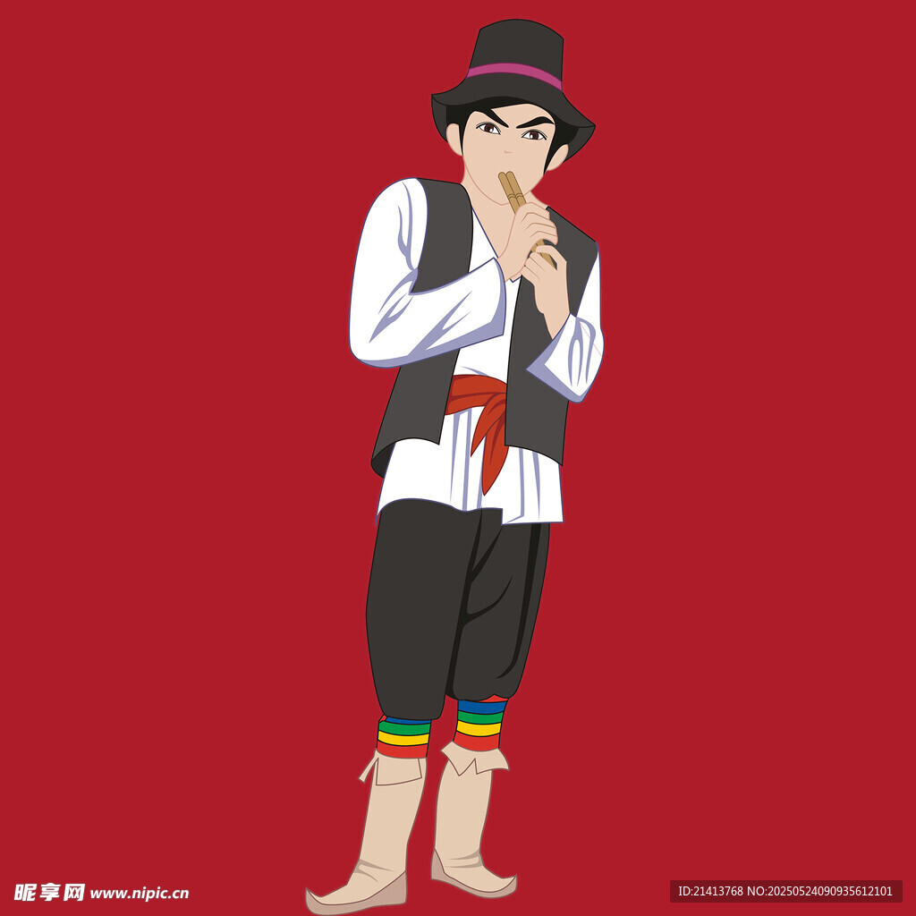 少数民族男子传统服饰展示