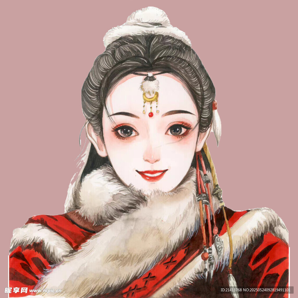 古风藏族女子精美扮相