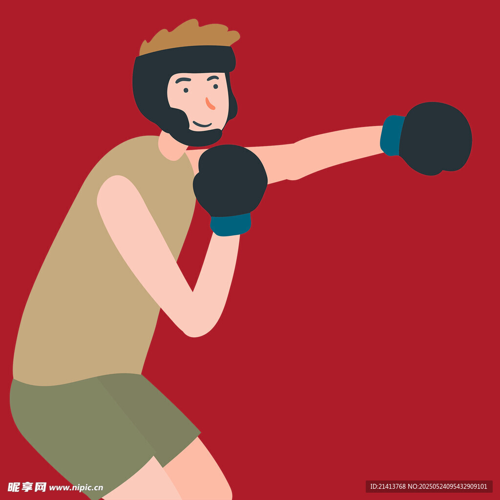 拳击运动员出拳瞬间