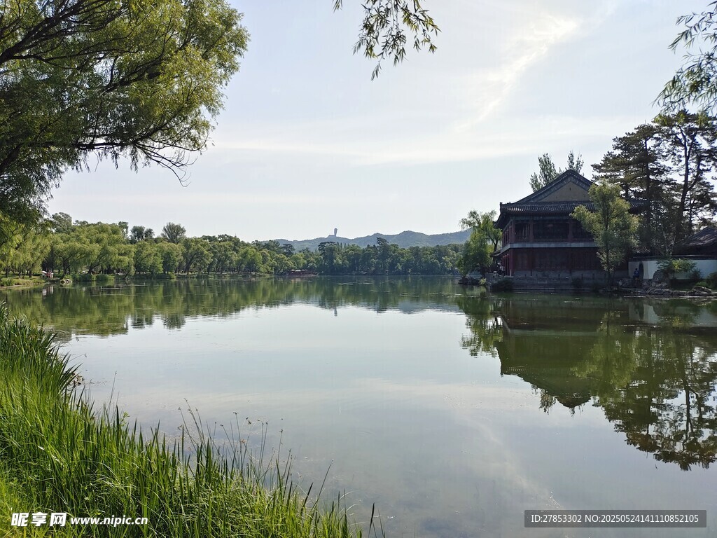 湖畔美景 宁静自然风光