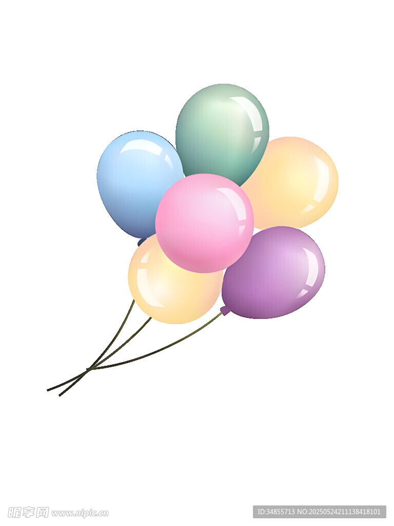 彩色气球束