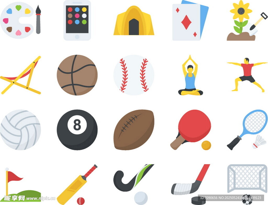 多样运动器材图标