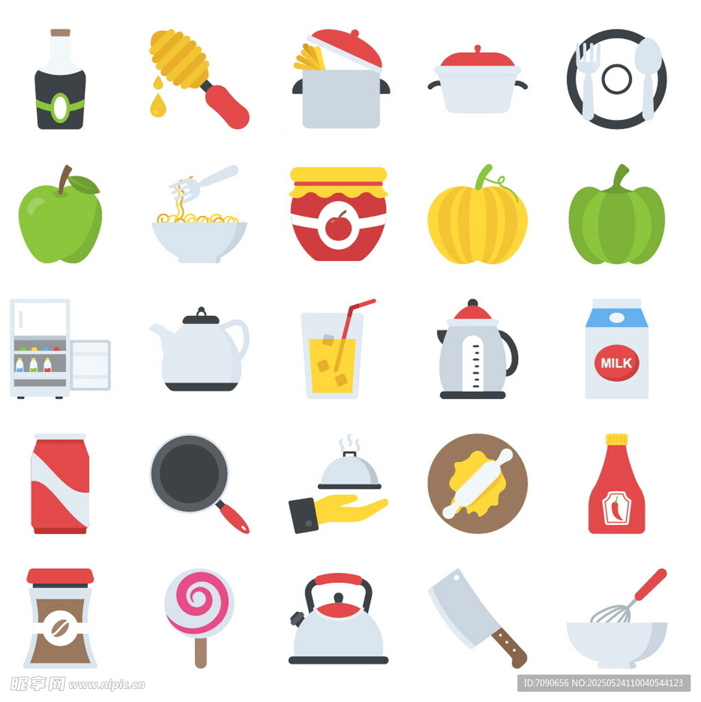 多彩厨房用品图标