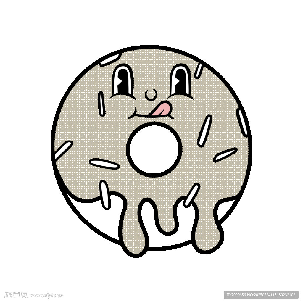 可爱卡通甜甜圈插画