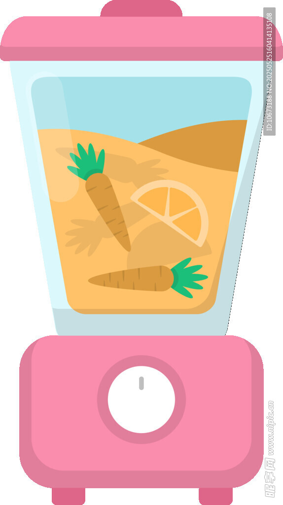 粉色搅拌机中的果蔬食材