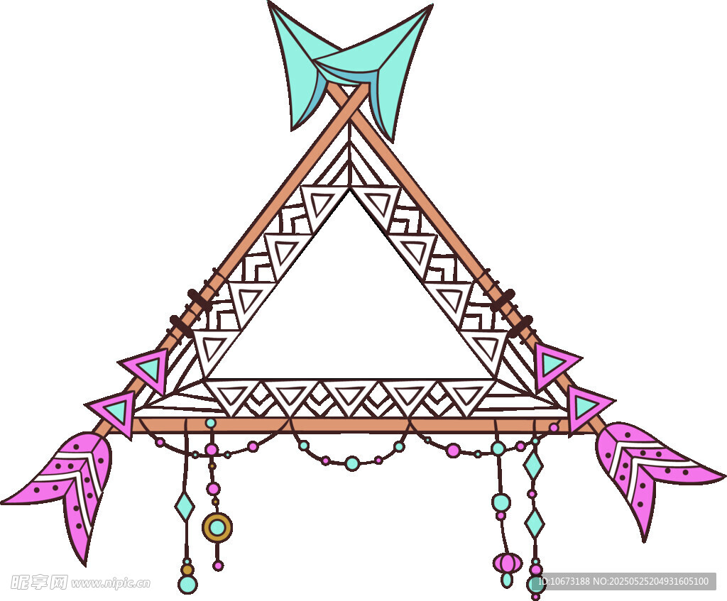 三角挂饰手工编织装饰品