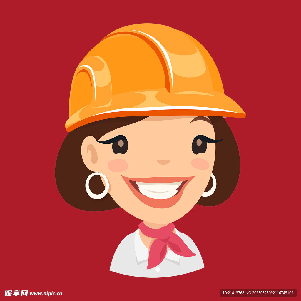 女建筑工人头像