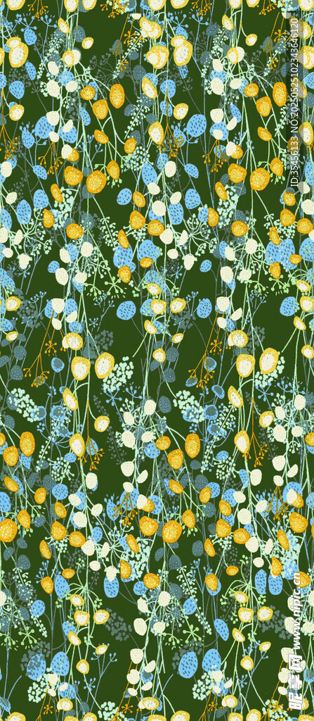 多彩花卉图案背景纹理