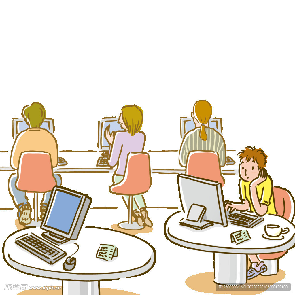 办公室里忙碌的办公场景