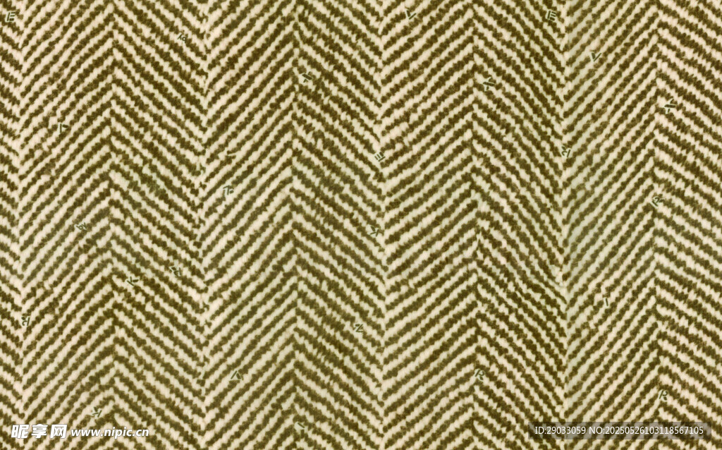 米黄色人字纹织物纹理