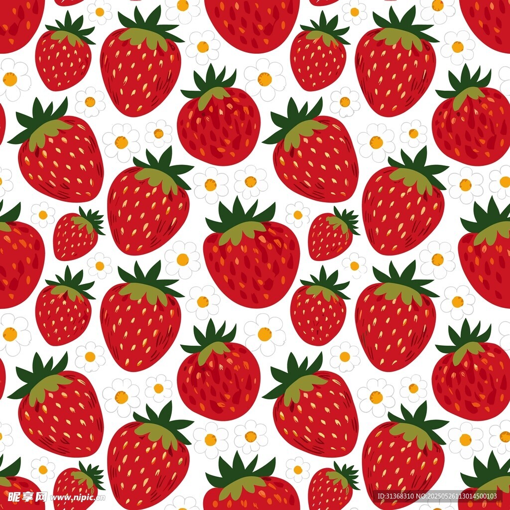 草莓图案背景