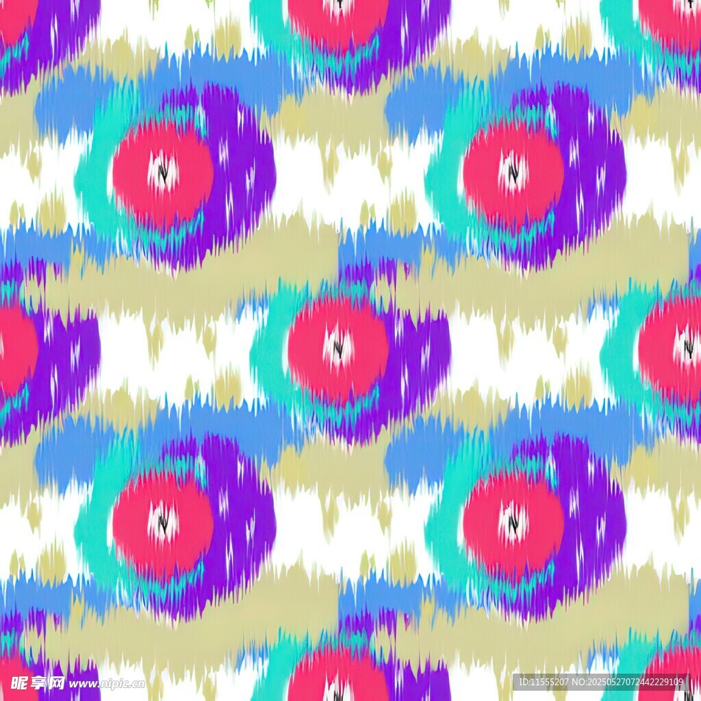 多彩花卉图案背景纹理