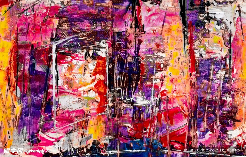 抽象多彩艺术画作欣赏