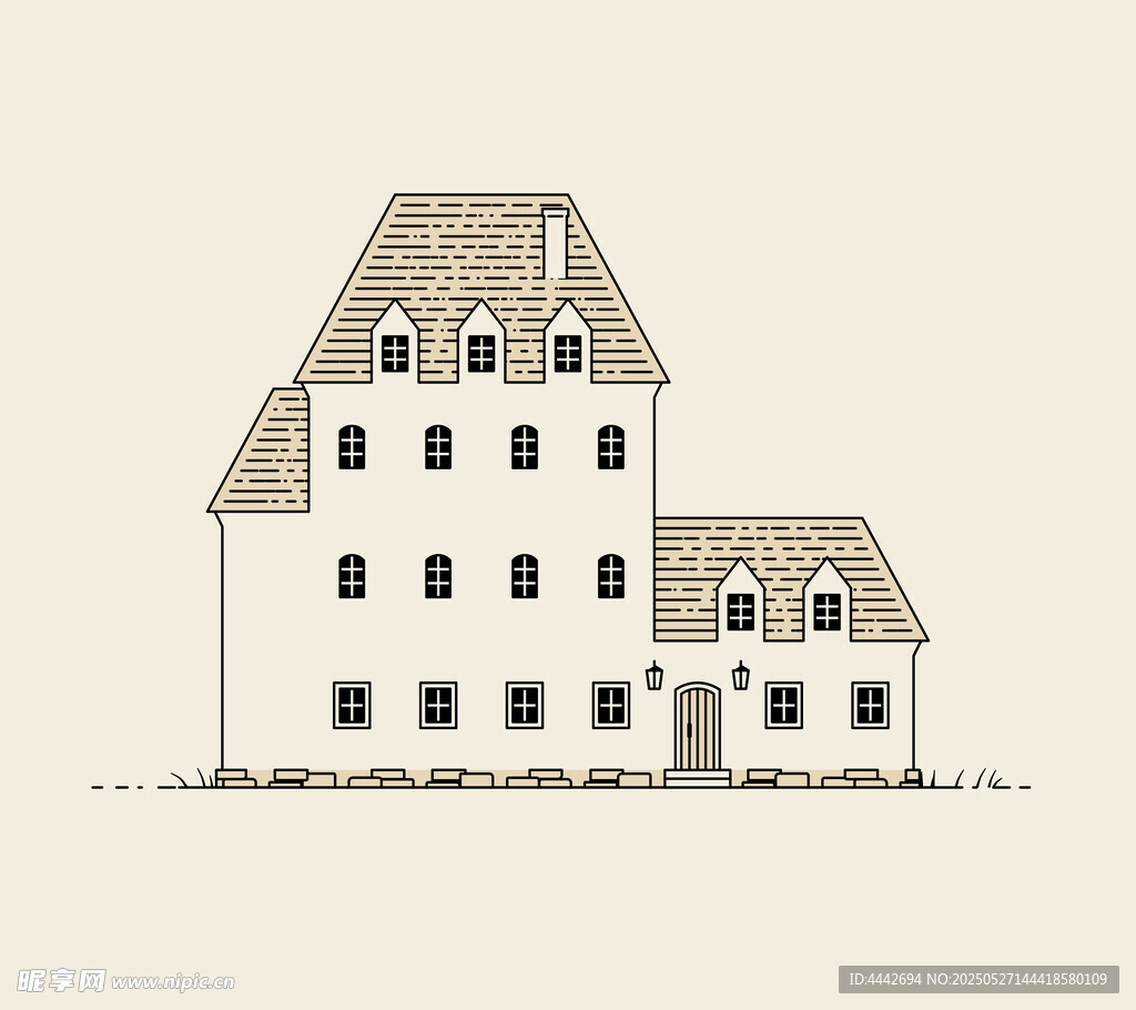 简约风格的多层白色建筑