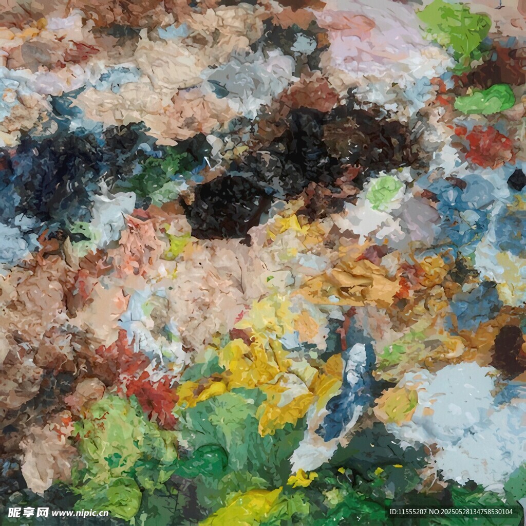 多彩油画调色板纹理