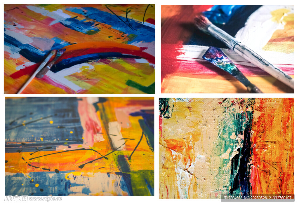 多彩抽象绘画艺术作品