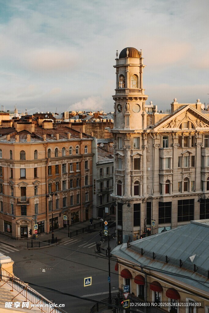 欧式城市广场建筑景观