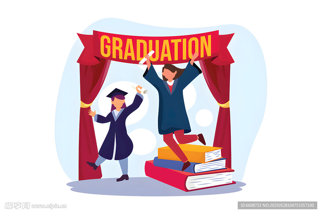 毕业时刻的欢乐瞬间