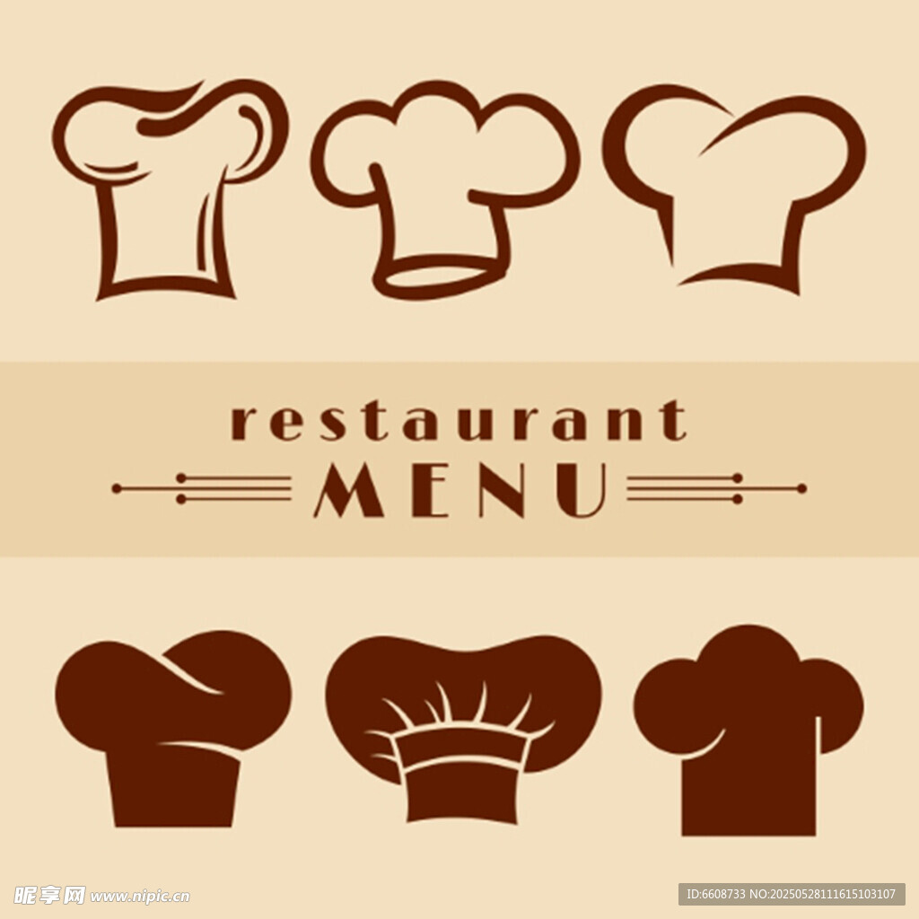 餐厅菜单之厨师帽图标