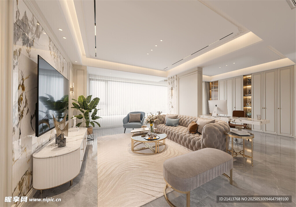 现代简约风豪华客厅展示