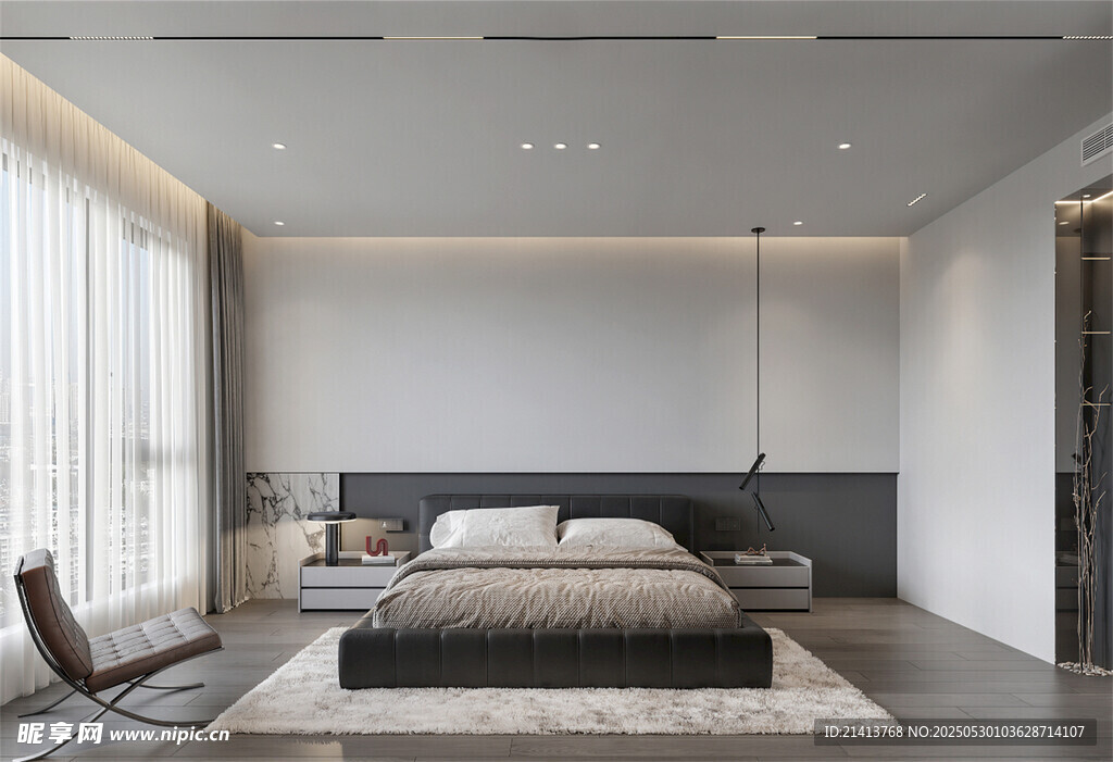 现代简约风卧室室内设计