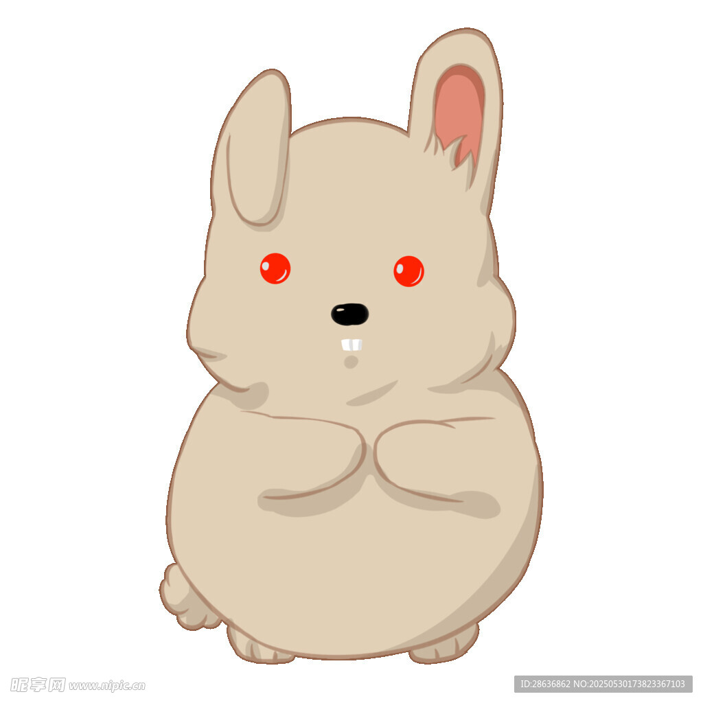 可爱红眼睛兔子卡通形象