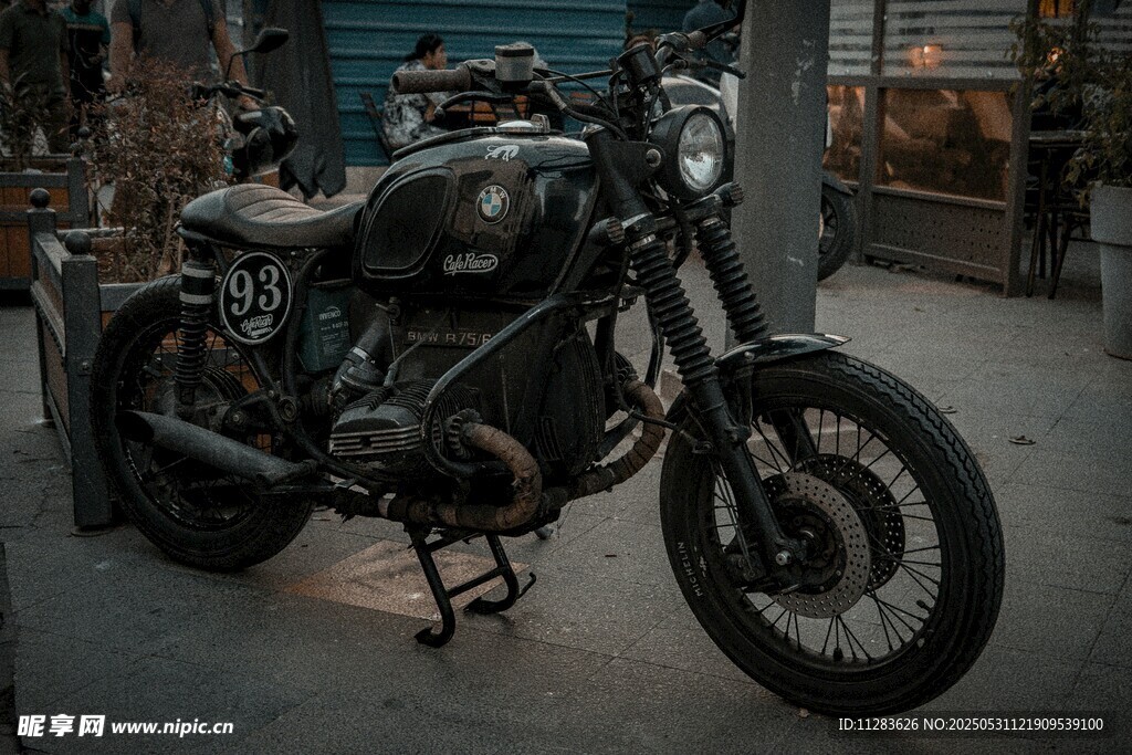 复古风格摩托车展示