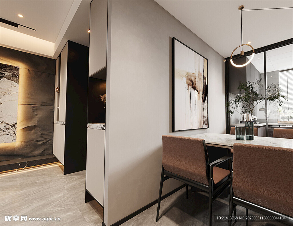 现代简约风餐厅室内一角