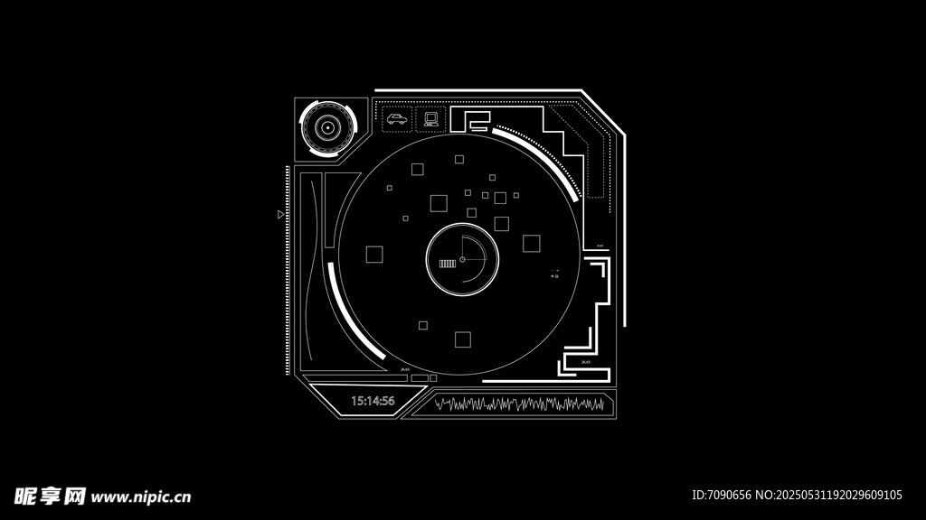 黑色酷炫电脑机箱风扇