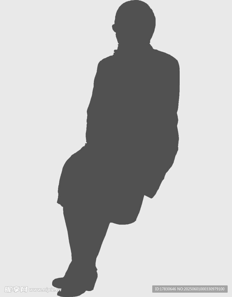 坐着的人物剪影