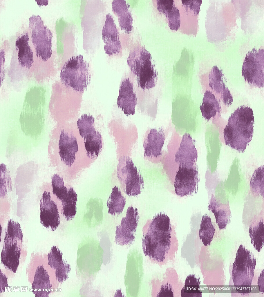 淡紫绿相间水彩斑点图案