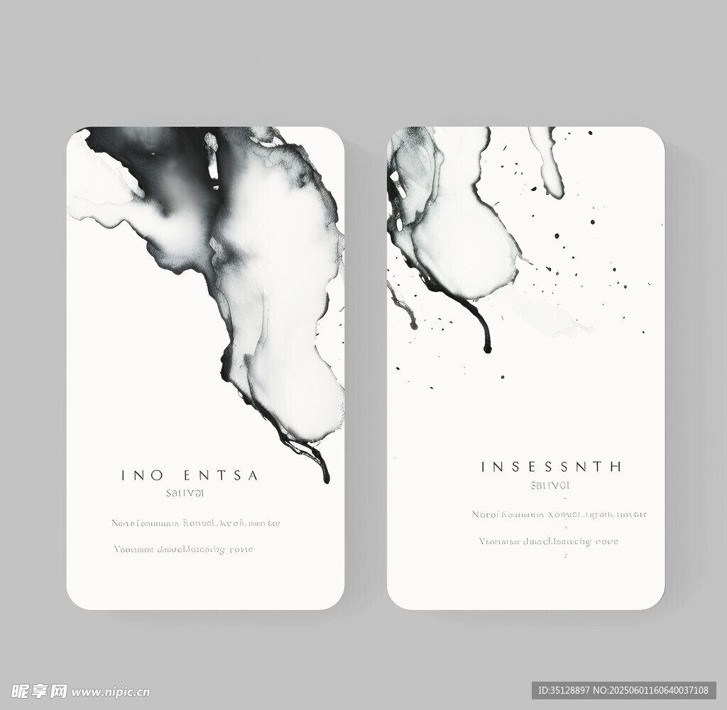 水墨风格名片设计