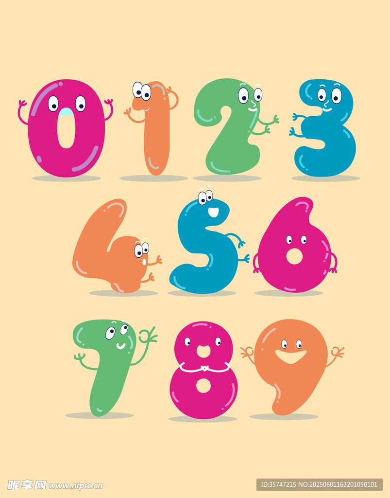 卡通数字
