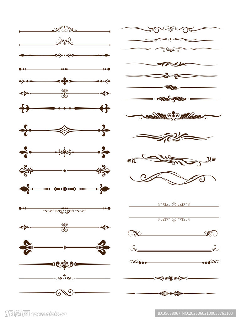 复古装饰性线条设计元素