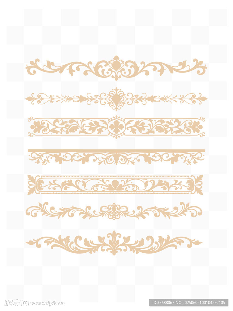 金色精美装饰花纹图案