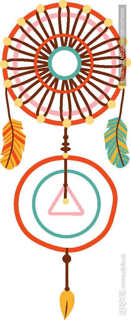 手工编织捕梦网装饰品