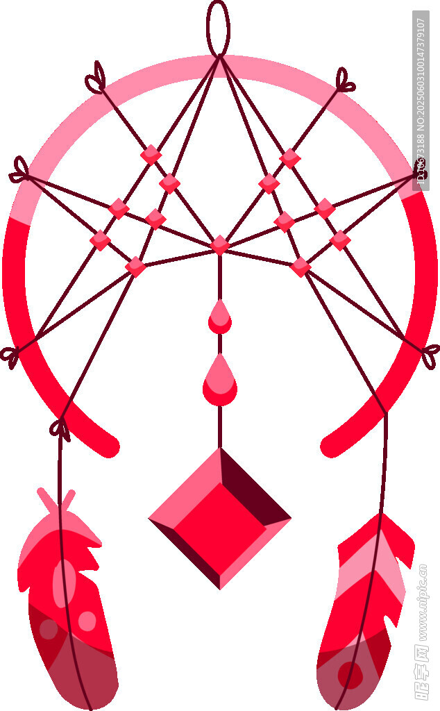 红色捕梦网挂饰