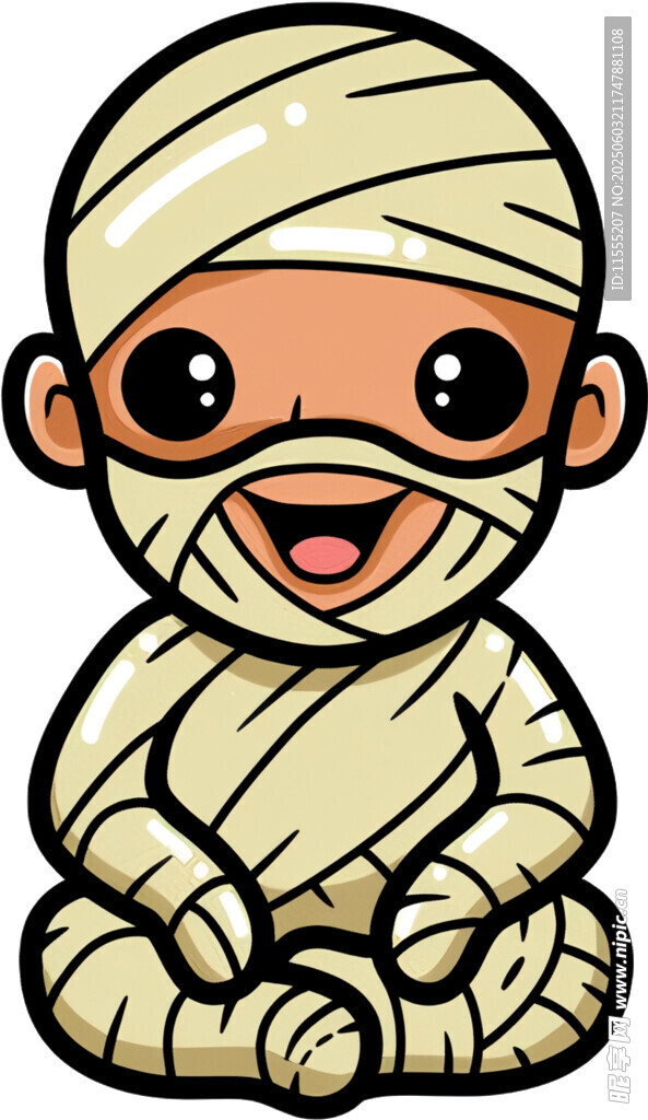 可爱卡通小木乃伊形象