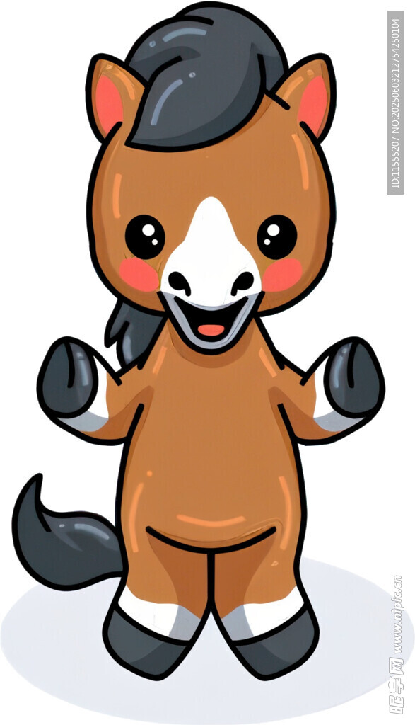 可爱卡通小马形象展示