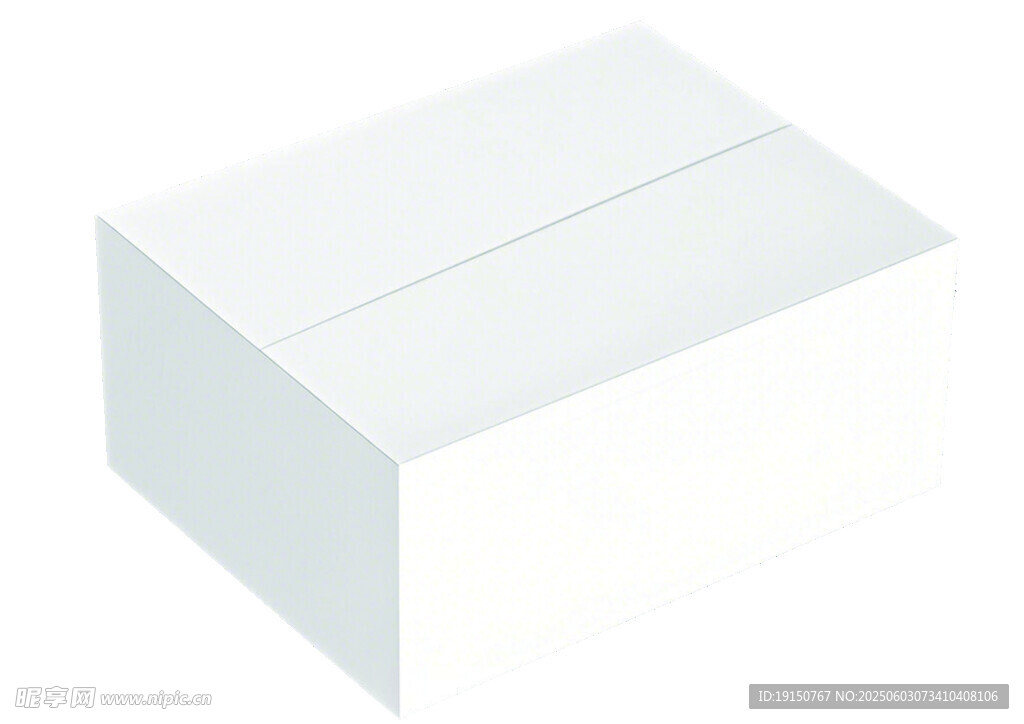白色简约长方体纸盒