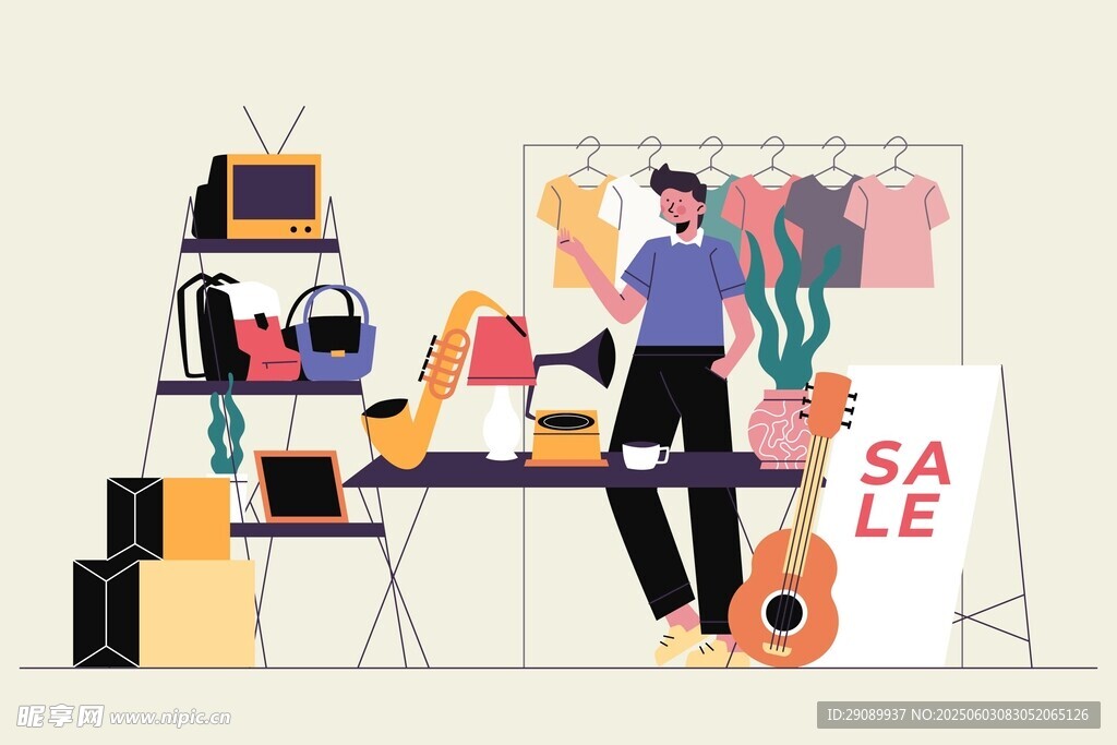 店内促销顾客挑选商品