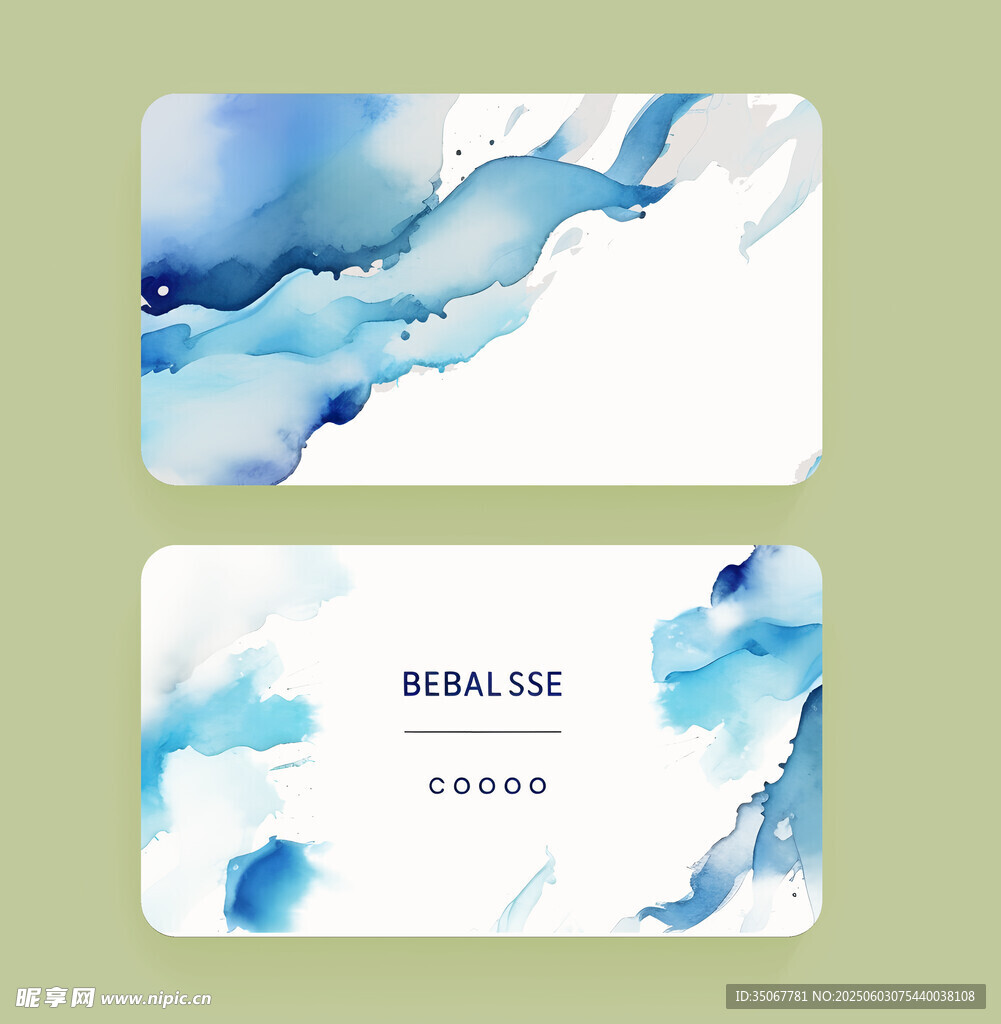 水墨风名片设计模板