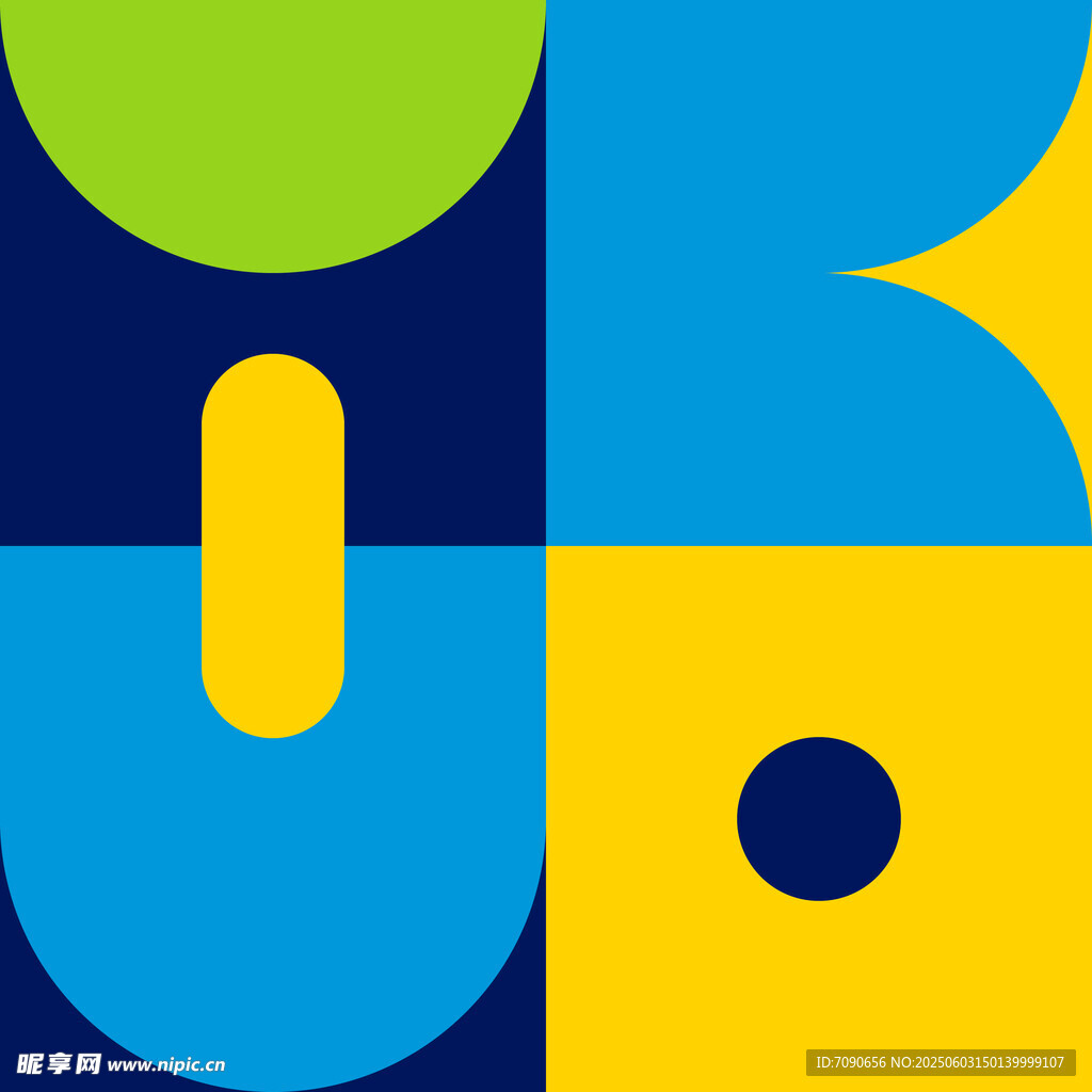 几何图形构成的多彩图案