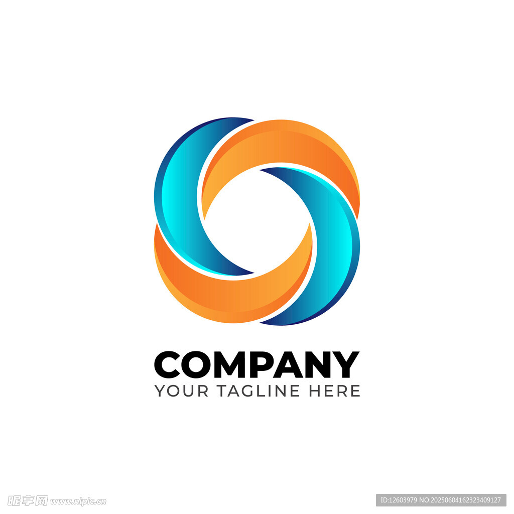 环形渐变公司标志设计